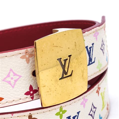 belt louis vuitton white multicolor bloger|louis vuitton belts.